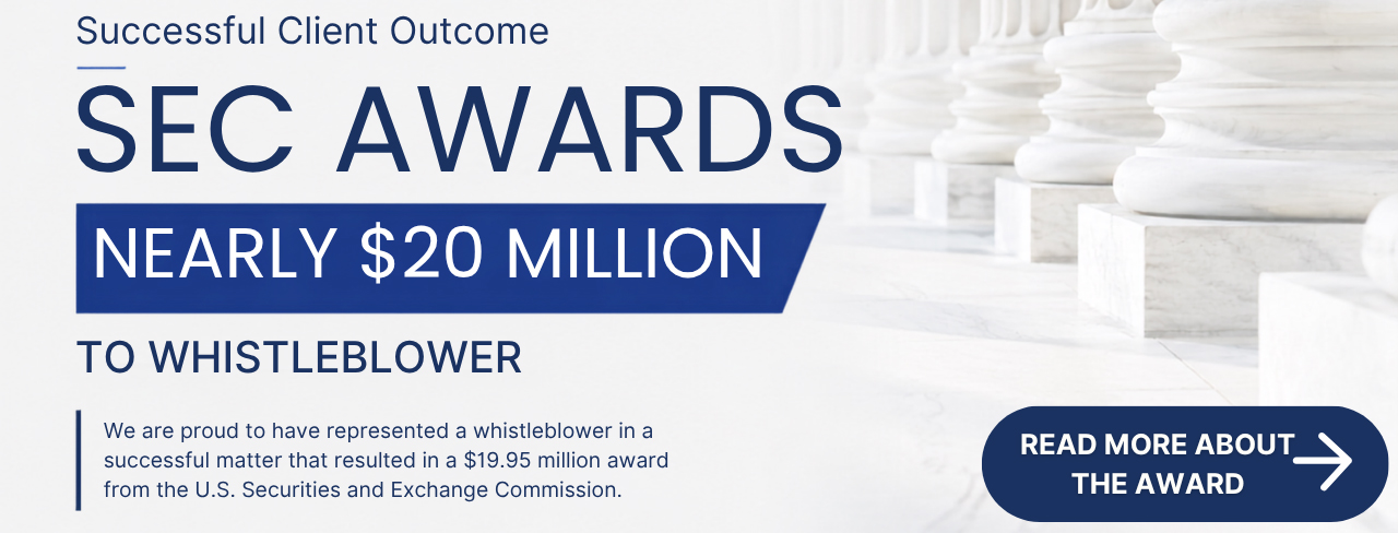SEC Whistleblower Represented By Silver Law Group And Law Firm Of David R. Chase Receives Nearly $20 Million Award